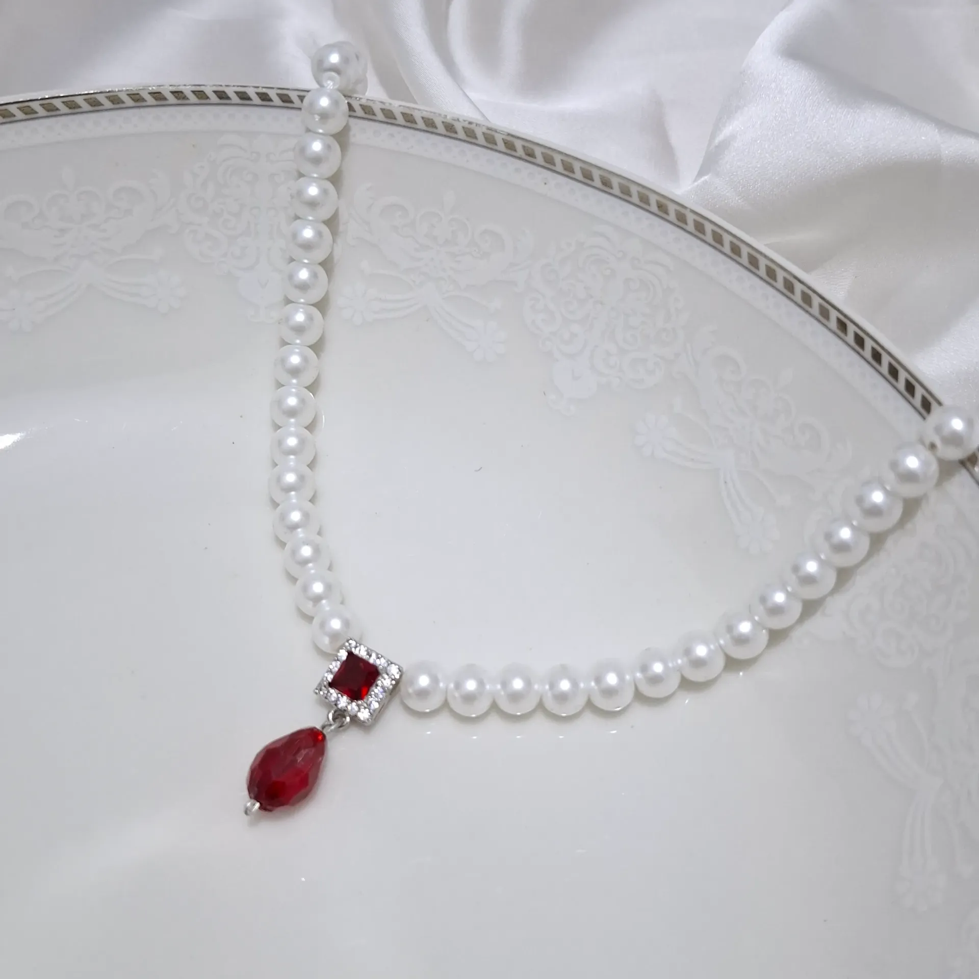Red crystal necklace