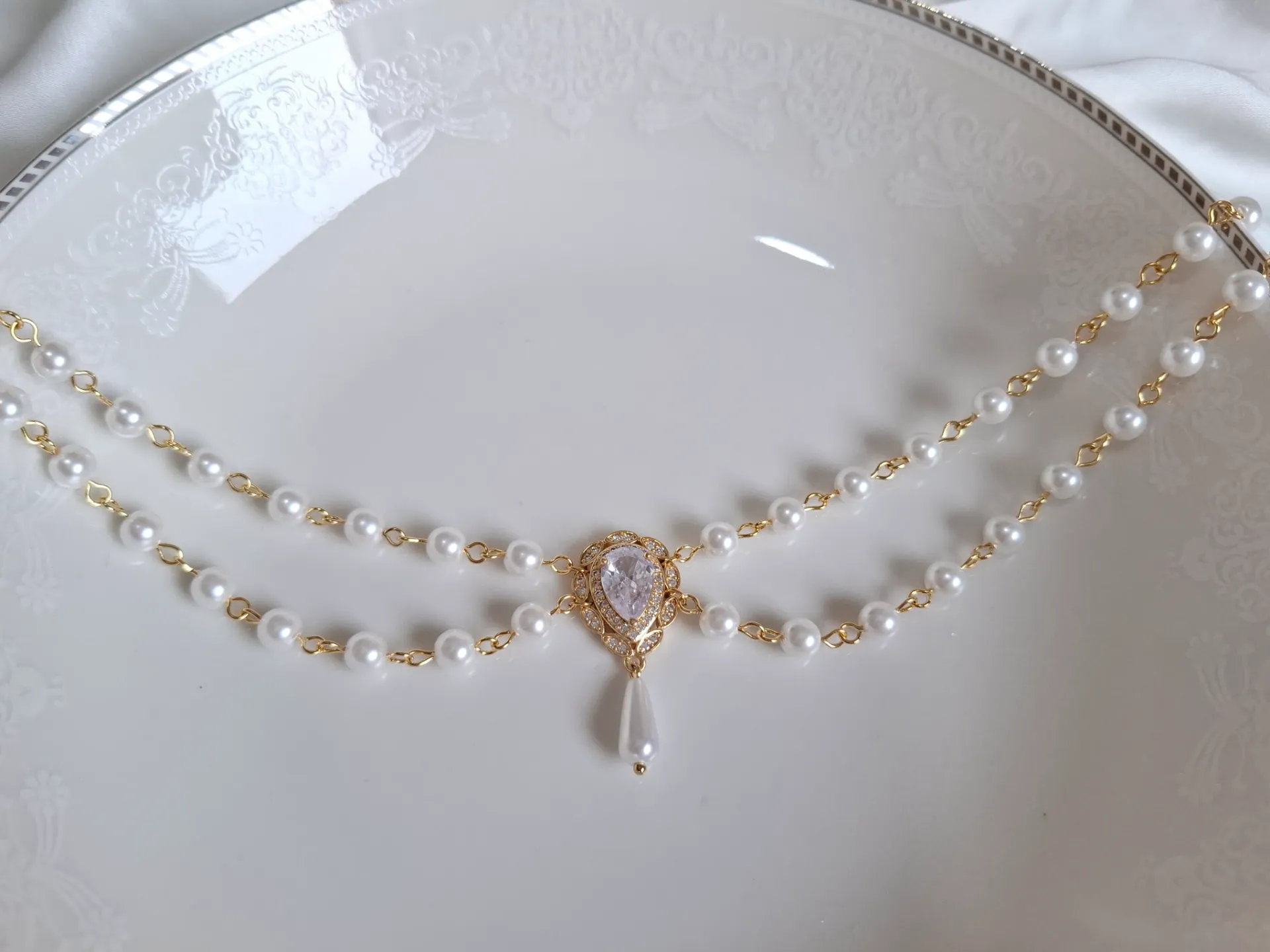 Victorian Tear Drop choker