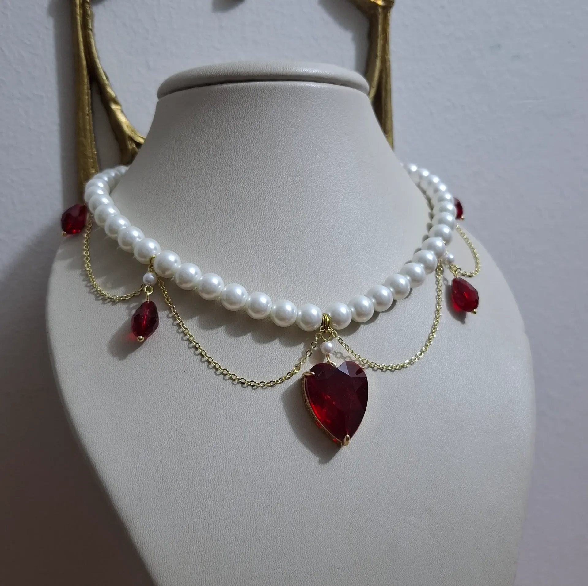 Red heart necklace