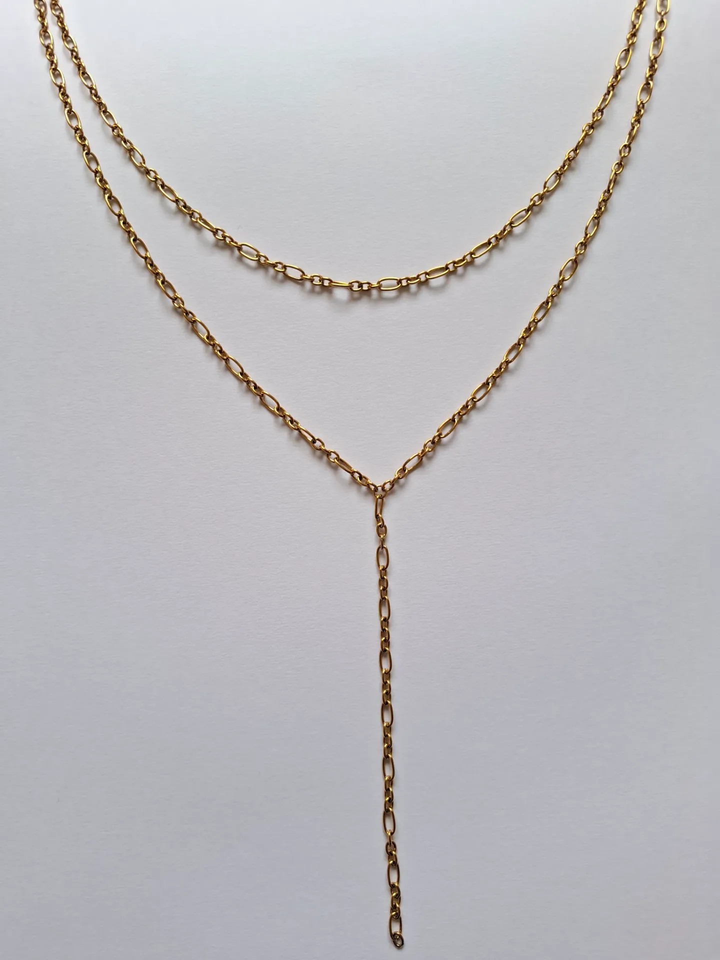 Layered drop necklace