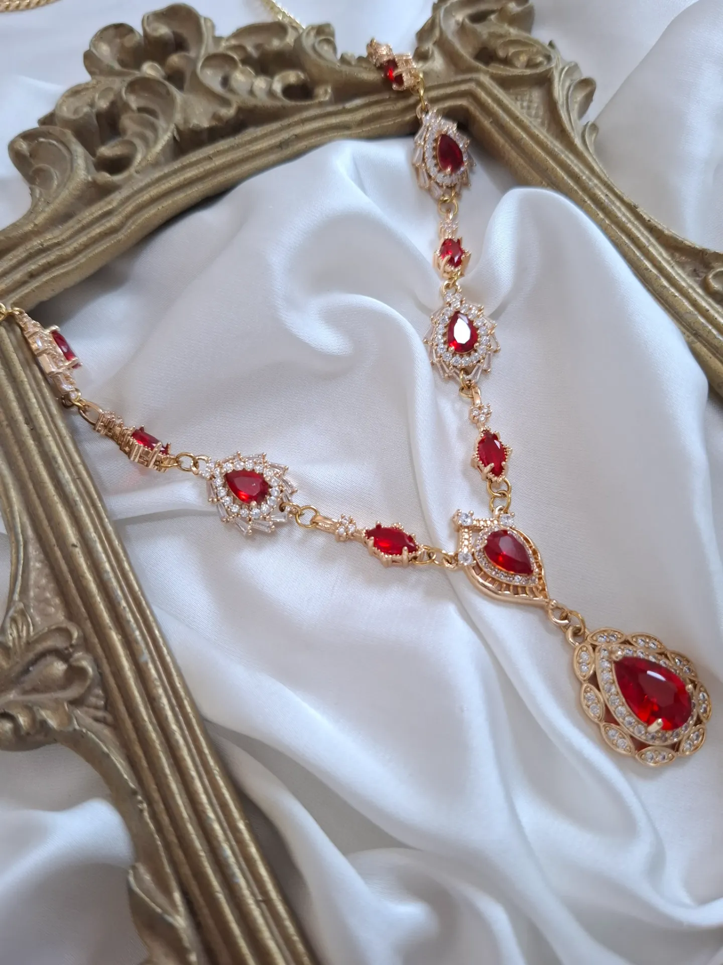 Red crystal necklace