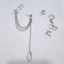 Earrings with fake piercings