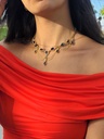 Royal blue crystal necklace