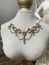 Pink crystal necklace
