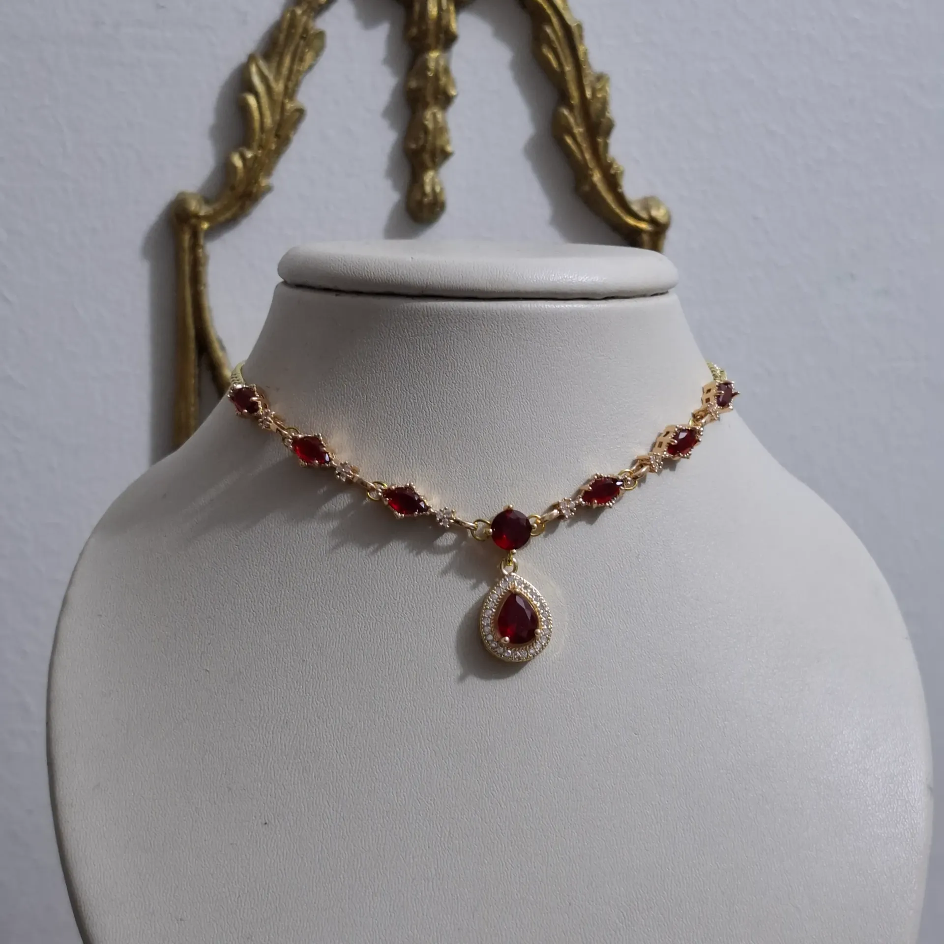 red crystal necklace